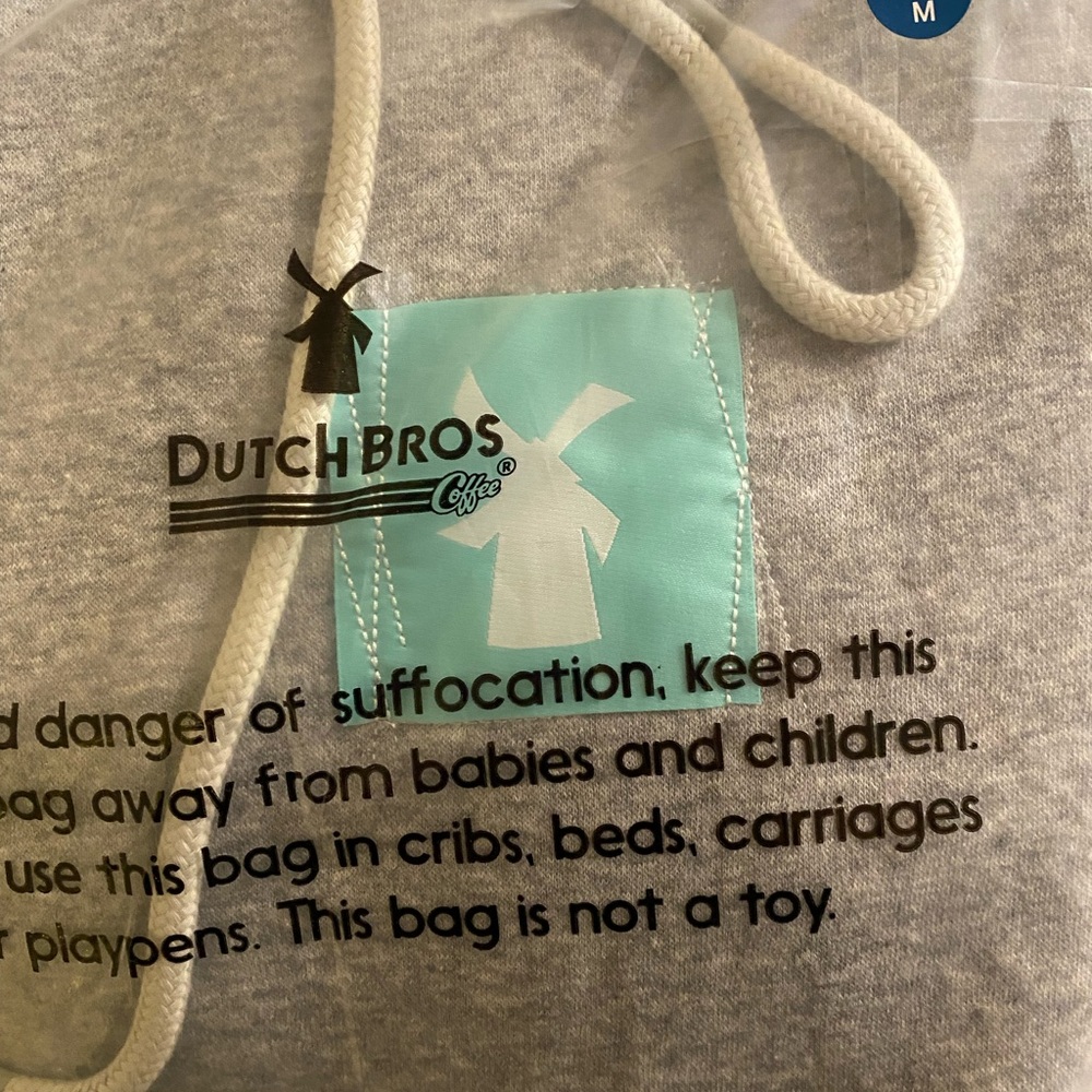 BRAND NEW grey dutch bros hoodie